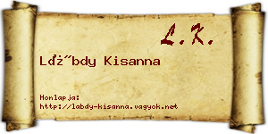 Lábdy Kisanna névjegykártya